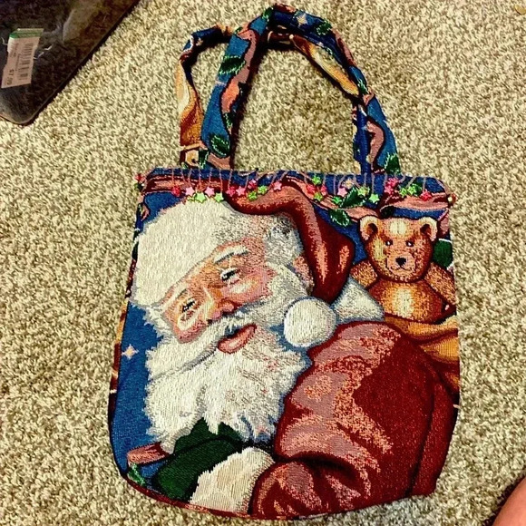 Santa Claus carpet bag with star charms - Picture 1 of 2
